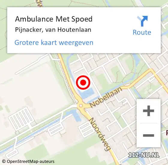 Locatie op kaart van de 112 melding: Ambulance Met Spoed Naar Pijnacker, van Houtenlaan op 5 mei 2022 07:33