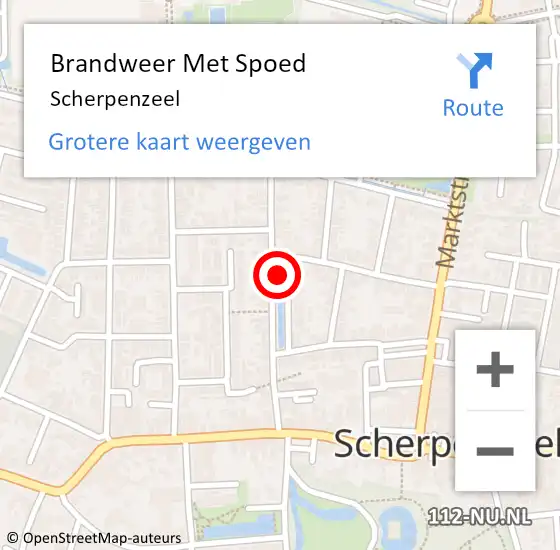 Locatie op kaart van de 112 melding: Brandweer Met Spoed Naar Scherpenzeel op 5 mei 2022 14:20