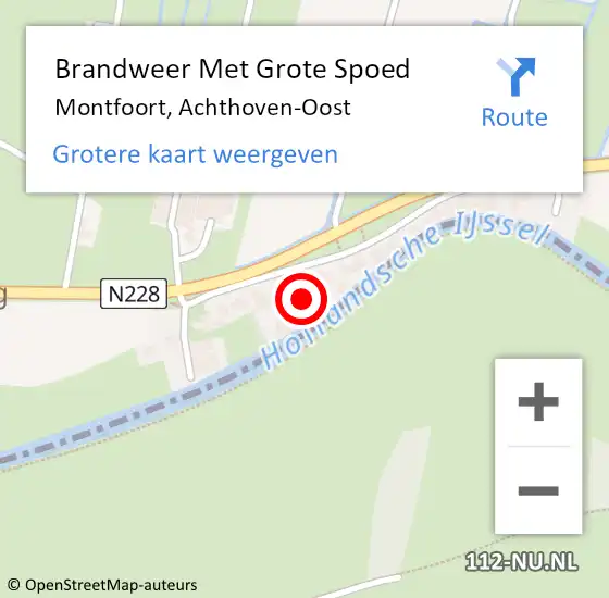Locatie op kaart van de 112 melding: Brandweer Met Grote Spoed Naar Montfoort, Achthoven-Oost op 6 mei 2022 10:59