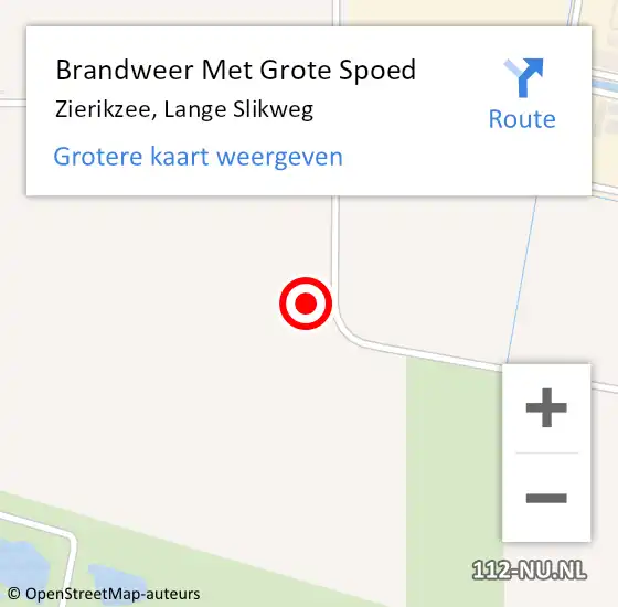 Locatie op kaart van de 112 melding: Brandweer Met Grote Spoed Naar Zierikzee, Lange Slikweg op 6 mei 2022 11:05