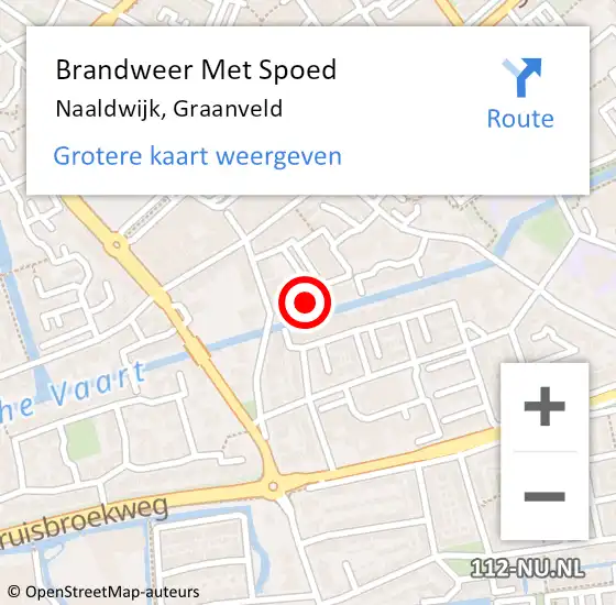 Locatie op kaart van de 112 melding: Brandweer Met Spoed Naar Naaldwijk, Graanveld op 6 mei 2022 12:51