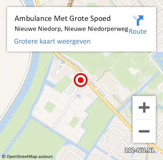 Locatie op kaart van de 112 melding: Ambulance Met Grote Spoed Naar Nieuwe Niedorp, Nieuwe Niedorperweg op 6 mei 2022 13:28