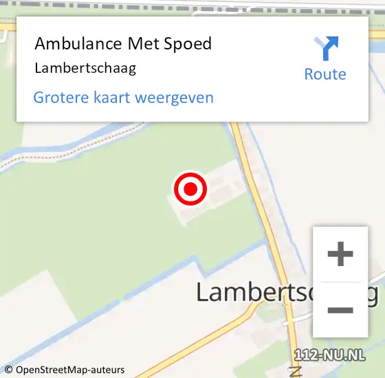 Locatie op kaart van de 112 melding: Ambulance Met Spoed Naar Lambertschaag op 6 mei 2022 16:55