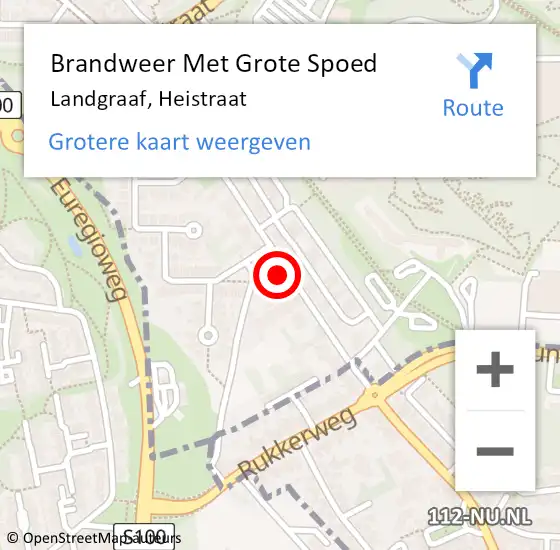 Locatie op kaart van de 112 melding: Brandweer Met Grote Spoed Naar Landgraaf, Heistraat op 7 mei 2022 00:26