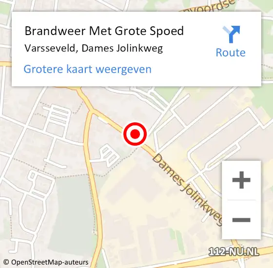 Locatie op kaart van de 112 melding: Brandweer Met Grote Spoed Naar Varsseveld, Dames Jolinkweg op 7 mei 2022 14:28