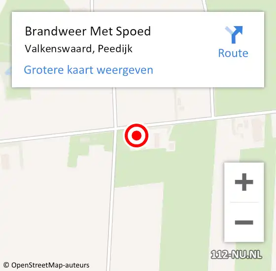 Locatie op kaart van de 112 melding: Brandweer Met Spoed Naar Valkenswaard, Peedijk op 7 mei 2022 16:38