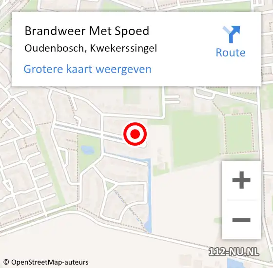 Locatie op kaart van de 112 melding: Brandweer Met Spoed Naar Oudenbosch, Kwekerssingel op 7 mei 2022 17:12