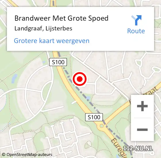 Locatie op kaart van de 112 melding: Brandweer Met Grote Spoed Naar Landgraaf, Lijsterbes op 7 mei 2022 22:03