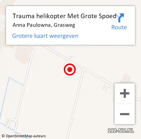 Locatie op kaart van de 112 melding: Trauma helikopter Met Grote Spoed Naar Anna Paulowna, Grasweg op 7 mei 2022 23:55