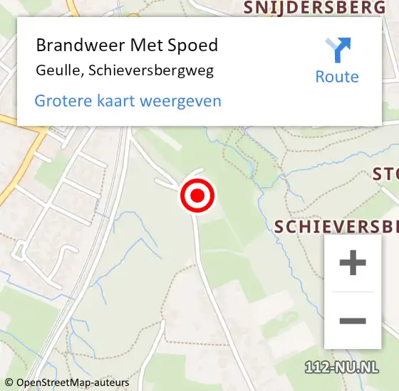 Locatie op kaart van de 112 melding: Brandweer Met Spoed Naar Geulle, Schieversbergweg op 8 mei 2022 08:52