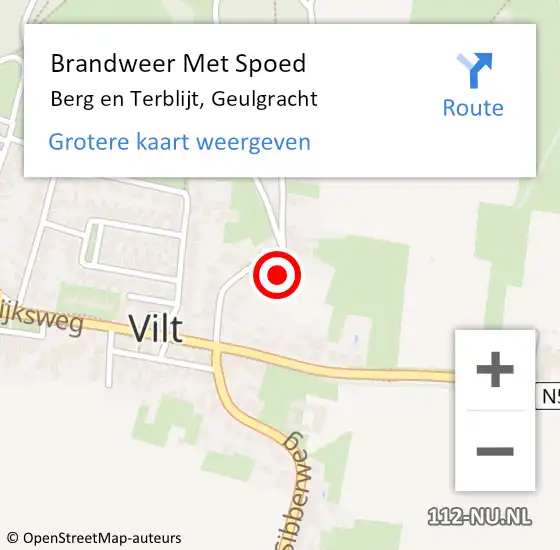 Locatie op kaart van de 112 melding: Brandweer Met Spoed Naar Berg en Terblijt, Geulgracht op 8 mei 2022 11:33