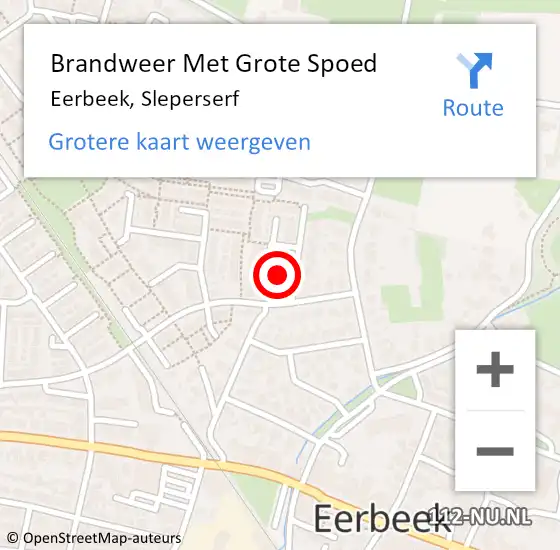 Locatie op kaart van de 112 melding: Brandweer Met Grote Spoed Naar Eerbeek, Sleperserf op 8 mei 2022 14:56