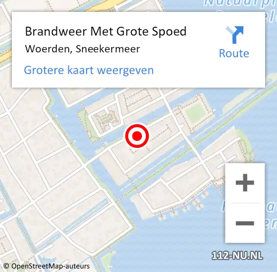 Locatie op kaart van de 112 melding: Brandweer Met Grote Spoed Naar Woerden, Sneekermeer op 8 mei 2022 15:53