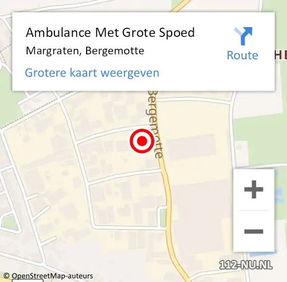 Locatie op kaart van de 112 melding: Ambulance Met Grote Spoed Naar Margraten, Bergemotte op 16 juli 2014 18:41