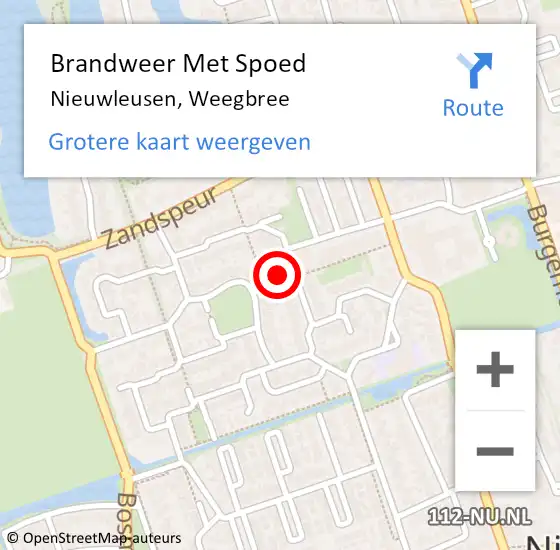 Locatie op kaart van de 112 melding: Brandweer Met Spoed Naar Nieuwleusen, Weegbree op 9 mei 2022 14:05