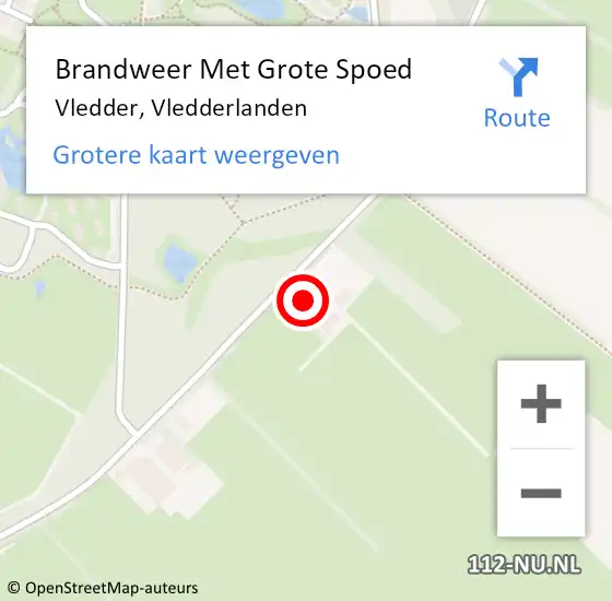 Locatie op kaart van de 112 melding: Brandweer Met Grote Spoed Naar Vledder, Vledderlanden op 9 mei 2022 15:27