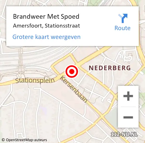 Locatie op kaart van de 112 melding: Brandweer Met Spoed Naar Amersfoort, Stationsstraat op 9 mei 2022 15:45