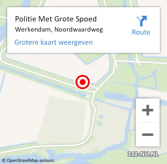 Locatie op kaart van de 112 melding: Politie Met Grote Spoed Naar Werkendam, Noordwaardweg op 9 mei 2022 19:03