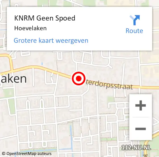 Locatie op kaart van de 112 melding: KNRM Geen Spoed Naar Hoevelaken op 9 mei 2022 19:04