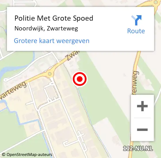 Locatie op kaart van de 112 melding: Politie Met Grote Spoed Naar Noordwijk, Zwarteweg op 10 mei 2022 10:17