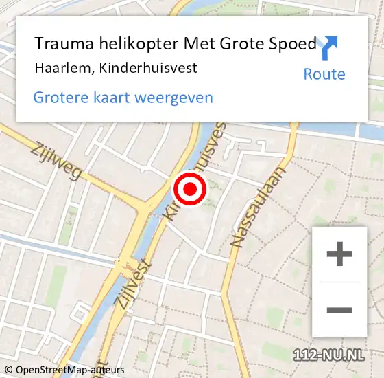 Locatie op kaart van de 112 melding: Trauma helikopter Met Grote Spoed Naar Haarlem, Kinderhuisvest op 10 mei 2022 12:13