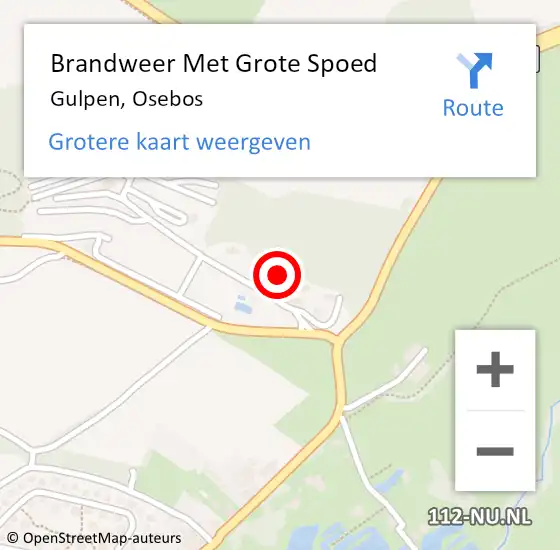 Locatie op kaart van de 112 melding: Brandweer Met Grote Spoed Naar Gulpen, Osebos op 10 mei 2022 17:03