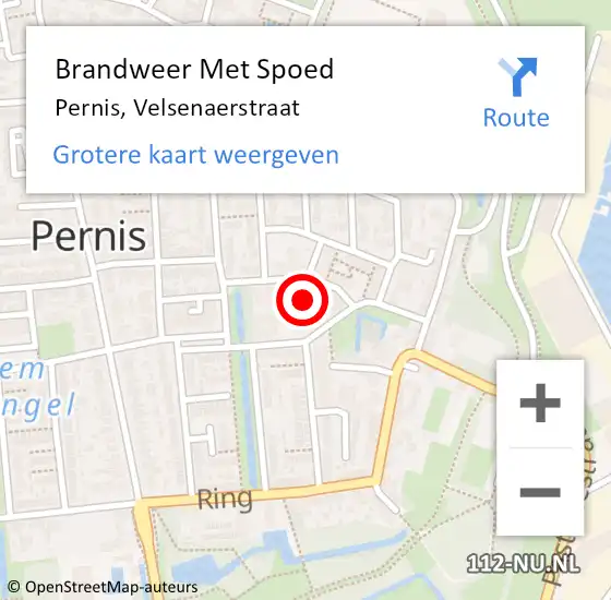 Locatie op kaart van de 112 melding: Brandweer Met Spoed Naar Pernis, Velsenaerstraat op 10 mei 2022 21:28