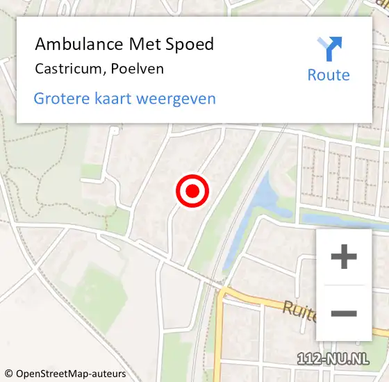 Locatie op kaart van de 112 melding: Ambulance Met Spoed Naar Castricum, Poelven op 11 mei 2022 00:52