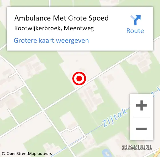 Locatie op kaart van de 112 melding: Ambulance Met Grote Spoed Naar Kootwijkerbroek, Meentweg op 11 mei 2022 16:43