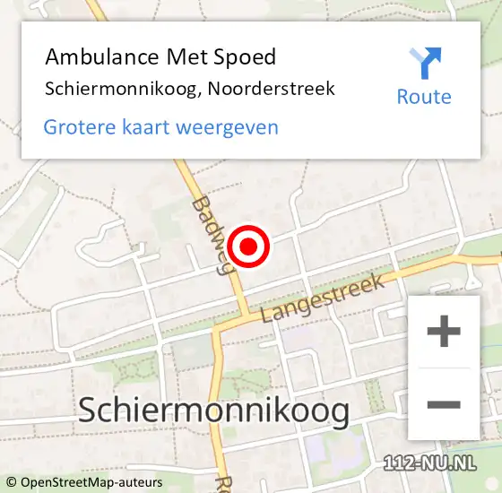 Locatie op kaart van de 112 melding: Ambulance Met Spoed Naar Schiermonnikoog, Noorderstreek op 17 juli 2014 05:07