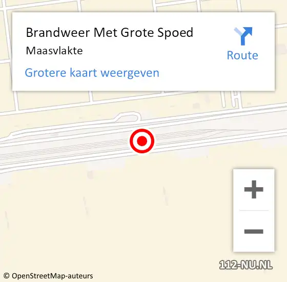 Locatie op kaart van de 112 melding: Brandweer Met Grote Spoed Naar Maasvlakte op 11 mei 2022 17:11