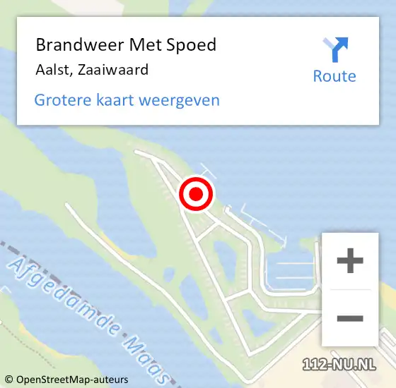 Locatie op kaart van de 112 melding: Brandweer Met Spoed Naar Aalst, Zaaiwaard op 11 mei 2022 18:25
