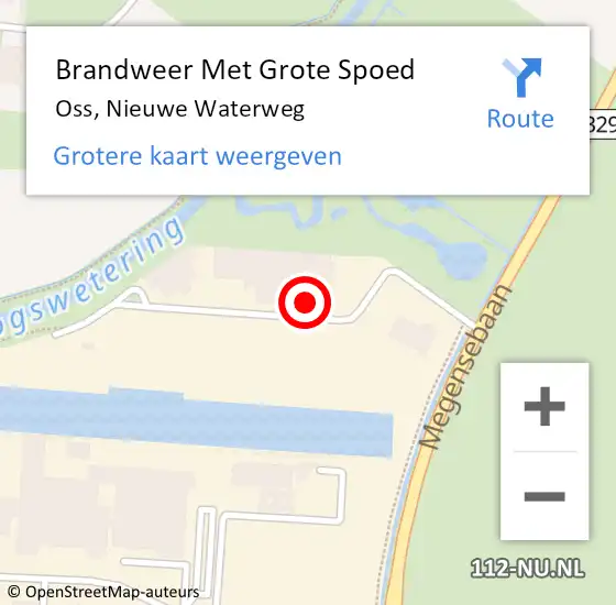 Locatie op kaart van de 112 melding: Brandweer Met Grote Spoed Naar Oss, Nieuwe Waterweg op 12 mei 2022 13:01