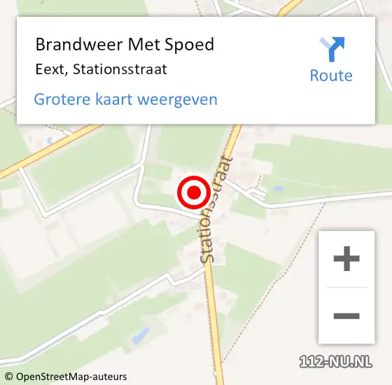 Locatie op kaart van de 112 melding: Brandweer Met Spoed Naar Eext, Stationsstraat op 12 mei 2022 15:58