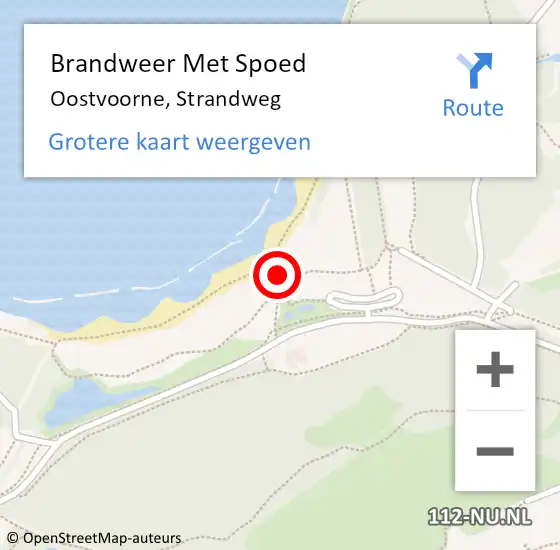 Locatie op kaart van de 112 melding: Brandweer Met Spoed Naar Oostvoorne, Strandweg op 12 mei 2022 17:41