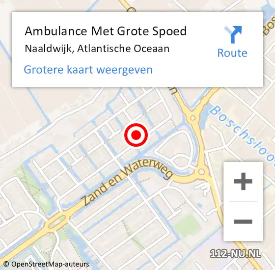 Locatie op kaart van de 112 melding: Ambulance Met Grote Spoed Naar Naaldwijk, Atlantische Oceaan op 12 mei 2022 18:40