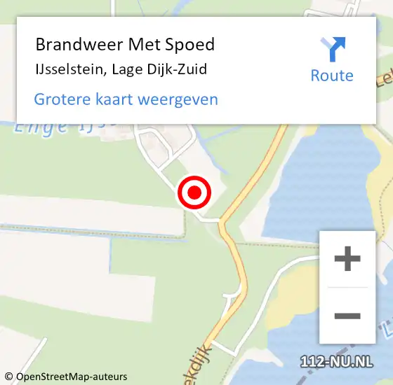 Locatie op kaart van de 112 melding: Brandweer Met Spoed Naar IJsselstein, Lage Dijk-Zuid op 12 mei 2022 18:42