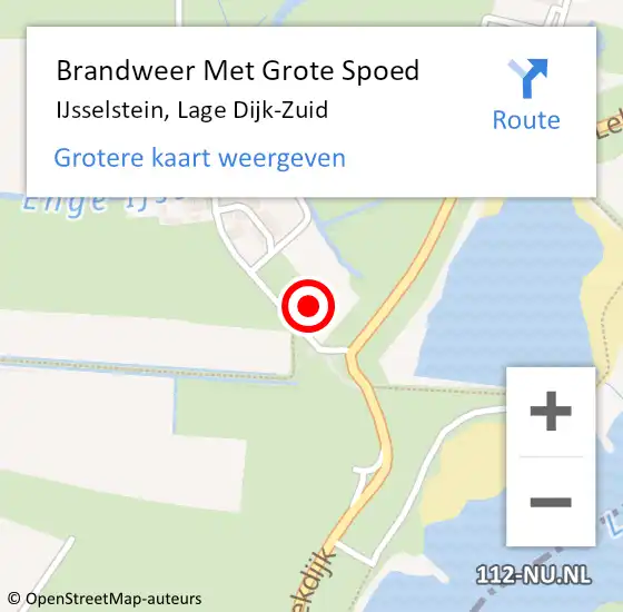 Locatie op kaart van de 112 melding: Brandweer Met Grote Spoed Naar IJsselstein, Lage Dijk-Zuid op 12 mei 2022 18:45