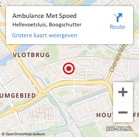 Locatie op kaart van de 112 melding: Ambulance Met Spoed Naar Hellevoetsluis, Boogschutter op 12 mei 2022 20:38