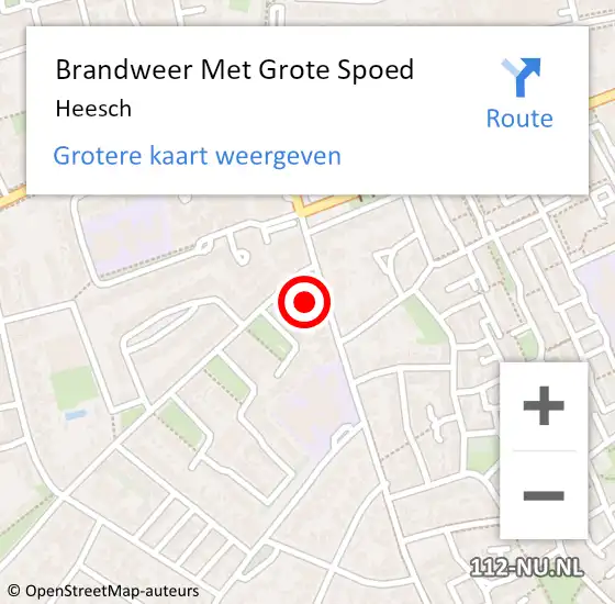 Locatie op kaart van de 112 melding: Brandweer Met Grote Spoed Naar Heesch op 12 mei 2022 20:39