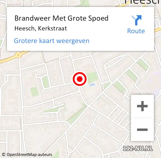 Locatie op kaart van de 112 melding: Brandweer Met Grote Spoed Naar Heesch, Kerkstraat op 12 mei 2022 20:40