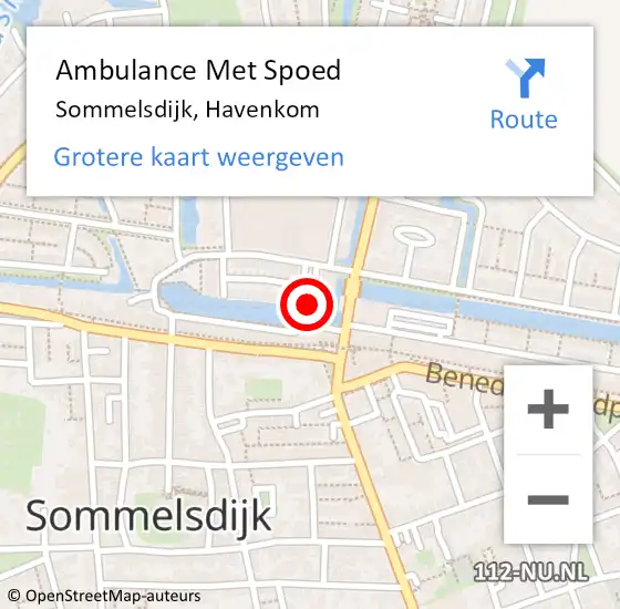 Locatie op kaart van de 112 melding: Ambulance Met Spoed Naar Sommelsdijk, Havenkom op 13 mei 2022 06:16