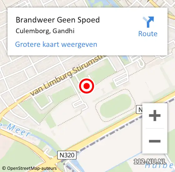 Locatie op kaart van de 112 melding: Brandweer Geen Spoed Naar Culemborg, Gandhi op 13 mei 2022 12:22