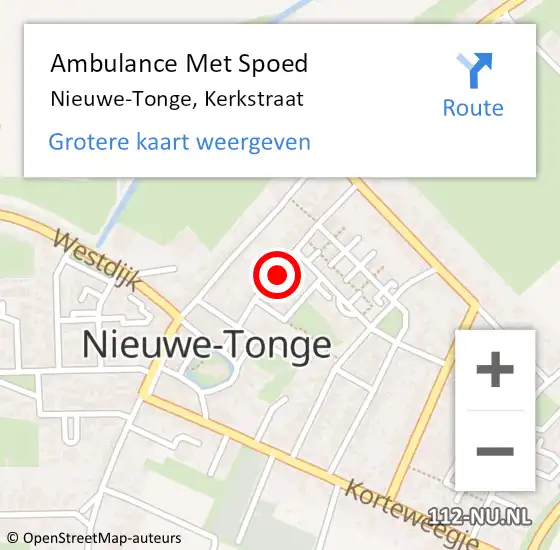 Locatie op kaart van de 112 melding: Ambulance Met Spoed Naar Nieuwe-Tonge, Kerkstraat op 13 mei 2022 14:36