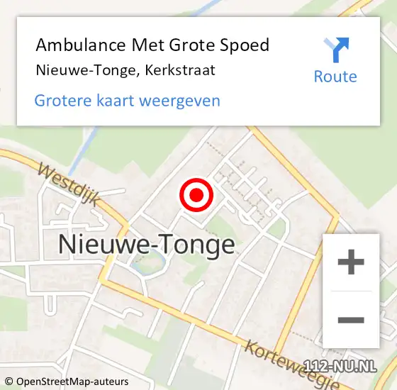 Locatie op kaart van de 112 melding: Ambulance Met Grote Spoed Naar Nieuwe-Tonge, Kerkstraat op 13 mei 2022 16:30