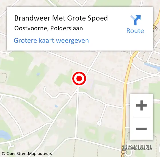 Locatie op kaart van de 112 melding: Brandweer Met Grote Spoed Naar Oostvoorne, Polderslaan op 13 mei 2022 16:53