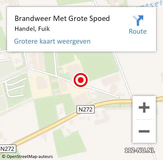 Locatie op kaart van de 112 melding: Brandweer Met Grote Spoed Naar Handel, Fuik op 13 mei 2022 19:27