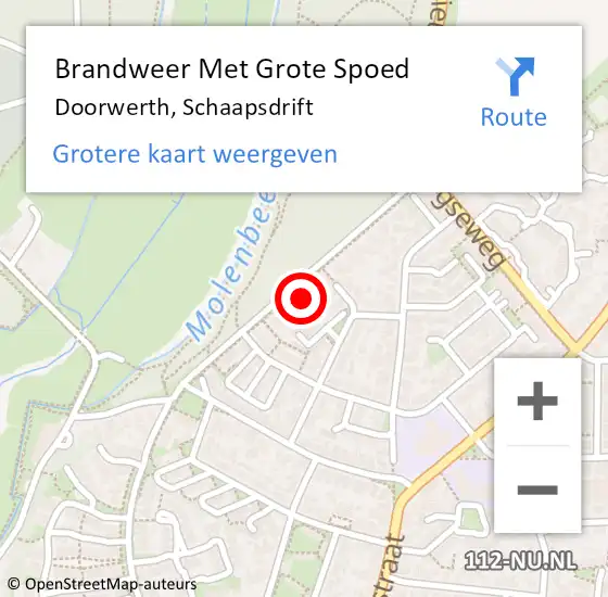 Locatie op kaart van de 112 melding: Brandweer Met Grote Spoed Naar Doorwerth, Schaapsdrift op 13 mei 2022 20:56