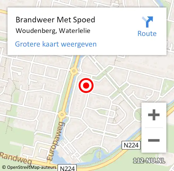 Locatie op kaart van de 112 melding: Brandweer Met Spoed Naar Woudenberg, Waterlelie op 13 mei 2022 22:20