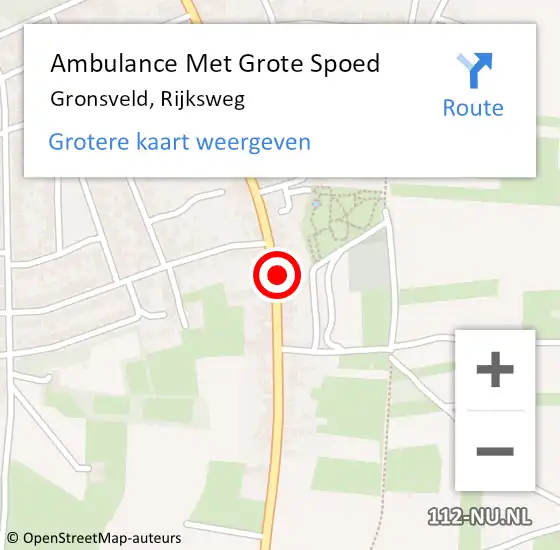 Locatie op kaart van de 112 melding: Ambulance Met Grote Spoed Naar Gronsveld, Rijksweg op 17 juli 2014 10:40